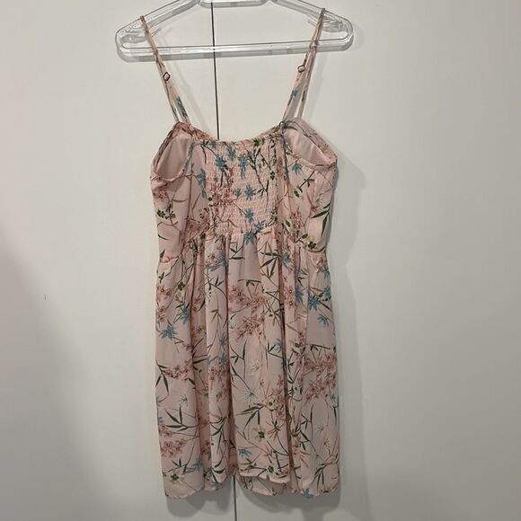 XHILARATION summer  pink floral short dress emipire waist corset top small - Picture 5 of 8